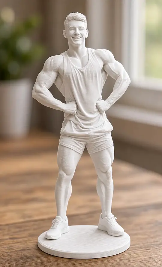 15 cm-es 3D-nyomtatott szobor